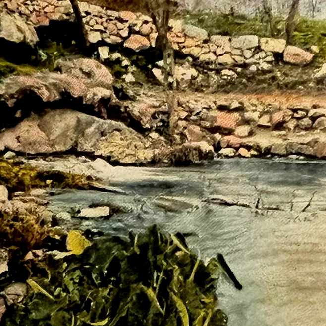 CAPTION: Postcard depiction of Landa Park Springs.