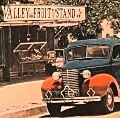 Photo Caption: Valley Fruit Stand, 666 S. Seguin Ave., 1951.