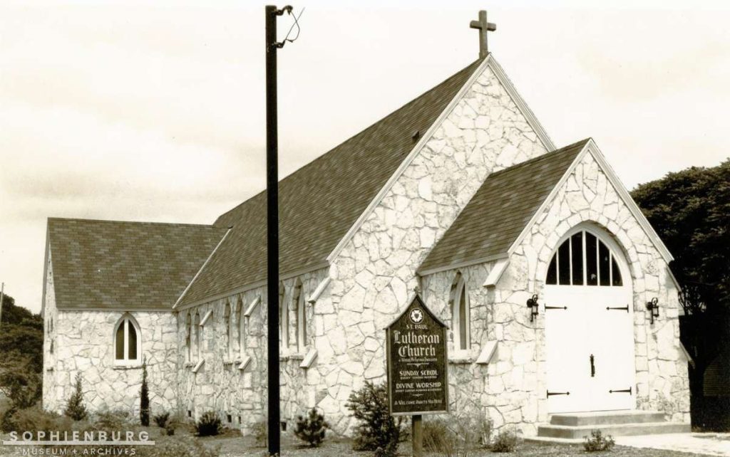 PHOTO CAPTION: St. Paul Lutheran Church, ca. 1940.