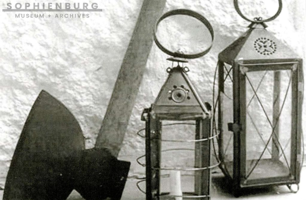 PHOTO CAPTION: Early autopsy tools: lantern light.