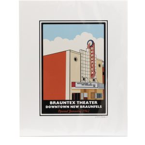Brauntex Theater Downtown New Braunfels Art Print