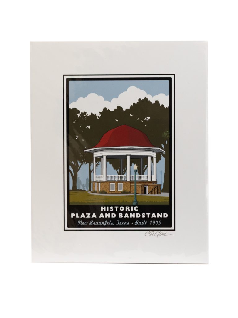 Historic Plaza And Bandstand Art Print