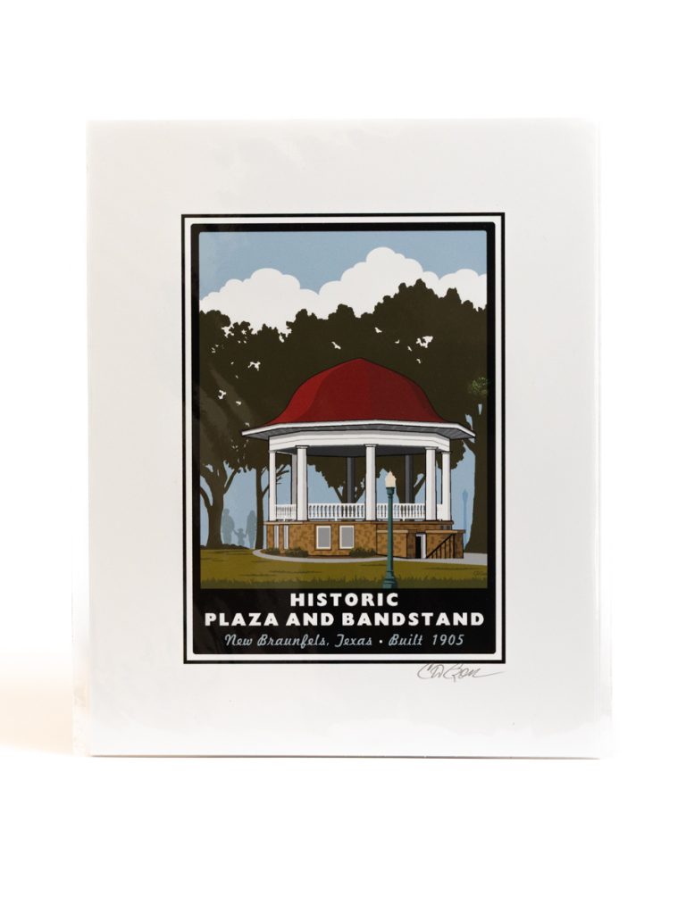 Historic Plaza And Bandstand Art Print