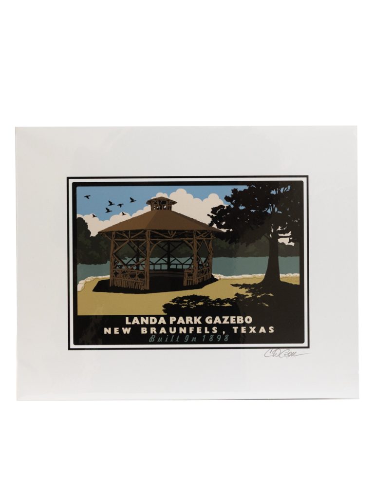 Landa Park Gazebo Art Print