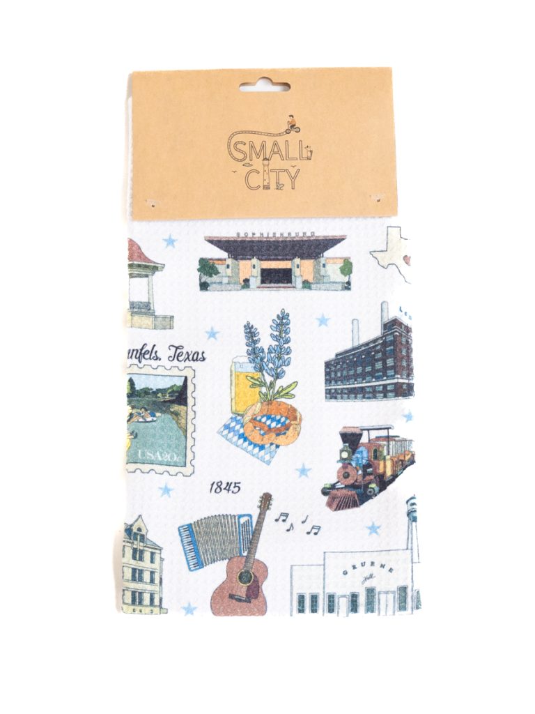 New Braunfels Landmarks Dish Towel